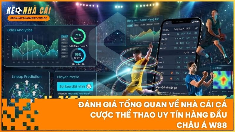 Hệ thống bảng kèo thể thao đa dạng với tỷ lệ Odds hấp dẫn tại sảnh cược W88